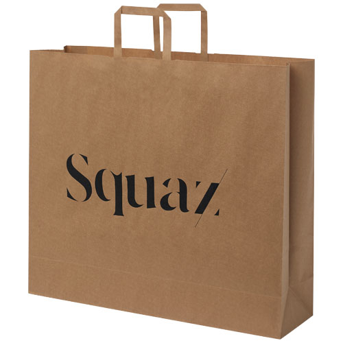 Sac en papier Kraft et poignées 49,5x44x14cm - XXL Marron kraft